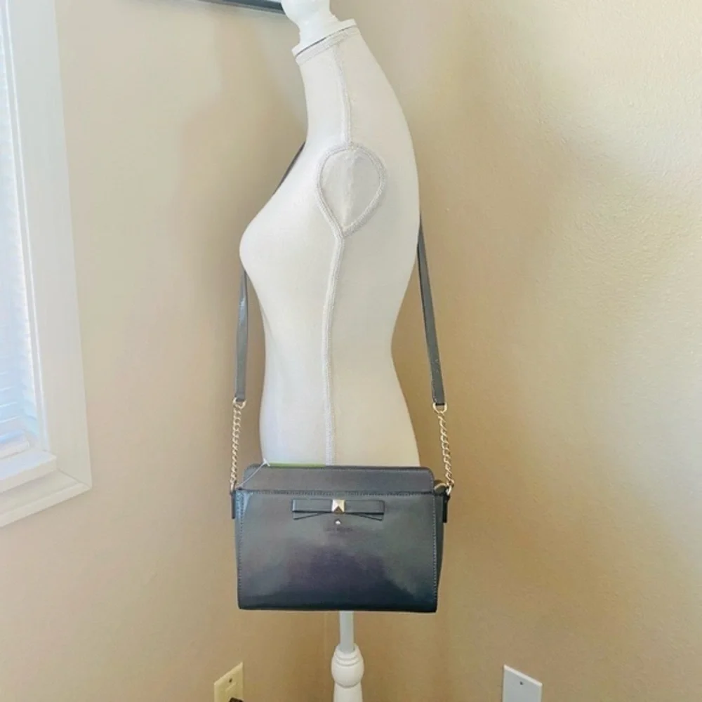 kate spade Angelica Beacon Court crossbody in shadow gray